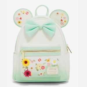 Loungefly Disney Minnie Mouse Pressed Flower Bow Mini Backpack